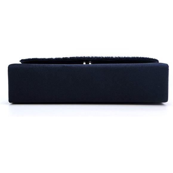 Purses and Handbags Envelope Evening Clutch Crossbody Bags Classic Dark Blue - Picture 3 of 6